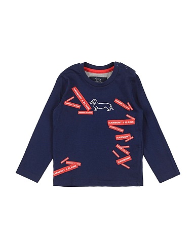 HARMONT & BLAINE T-shirt Navy blue 100% Cotton