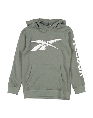 REEBOK Sweatshirt Sage green 65% Cotton, 35% Polyester