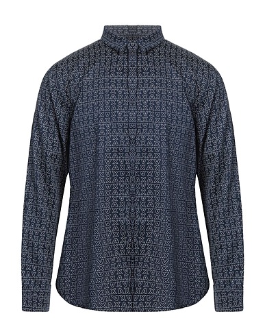 ARMANI EXCHANGE Patterned shirt Midnight blue 100% Cotton