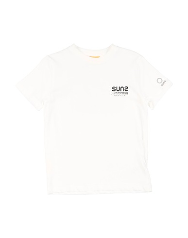SUNS BOARDS T-shirt Bianco 100% Cotone