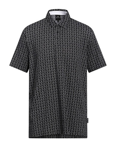 ARMANI EXCHANGE Polo shirt Black 100% Cotton
