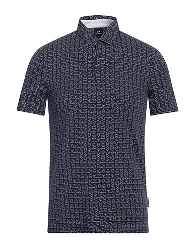 ARMANI EXCHANGE Polo shirt Navy 100% Cotton