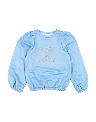 MISS GRANT Sweatshirt Sky blue 70% Polyester, 30% Cotton