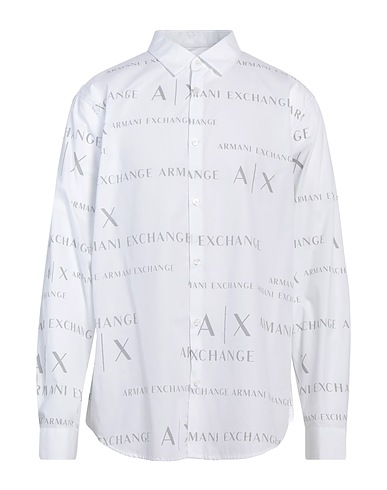ARMANI EXCHANGE Hemd mit Muster Weiß 100% Baumwolle