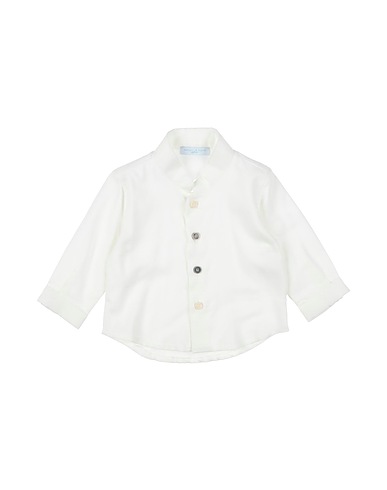 MANUELL & FRANK Solid colour shirt White 60% Viscose, 40% Cotton