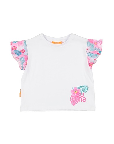 SUNS BOARDS T-shirt Bianco 100% Cotone