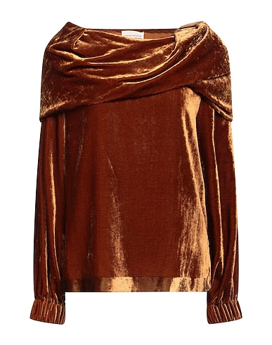SEMICOUTURE Top MARRONE 82% Viscose, 18% Polyamide