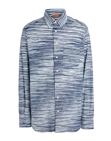 MISSONI Patterned shirt Navy blue 100% Cotton