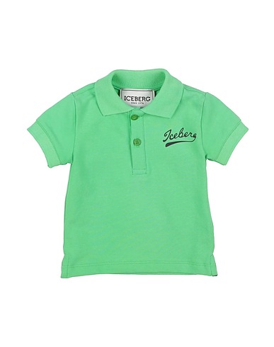 ICEBERG Polo shirt Green 95% Cotton, 5% Elastane