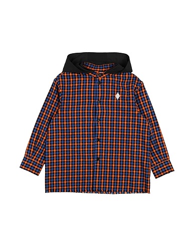 MARCELO BURLON Camicia fantasia Blu 100% Cotone, Poliestere