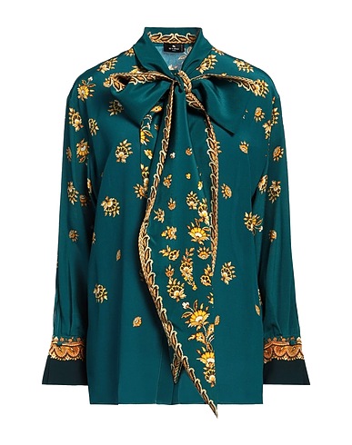 ETRO Floral shirts & blouses Deep teal 100% Silk