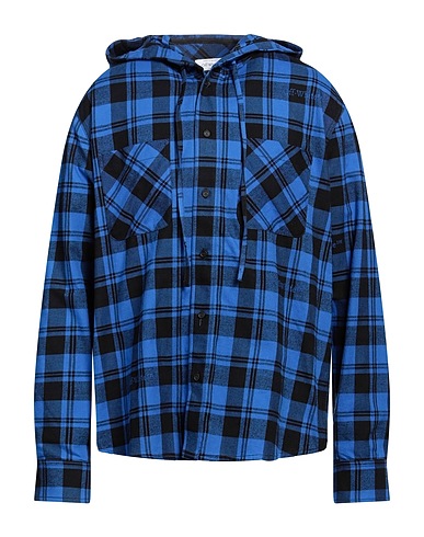 OFF-WHITE™ Checked shirt Blue 100% Cotton