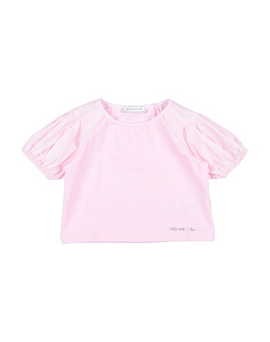 MONNALISA T-shirt Pink 95% Cotton, 5% Elastane, Polyester, Polyamide