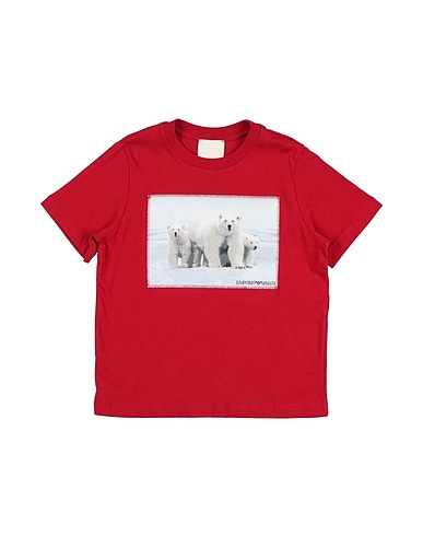 EMPORIO ARMANI T-shirt Rosso 100% Cotone, Poliestere