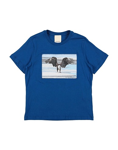 EMPORIO ARMANI T-shirt Blu 100% Cotone, Poliestere