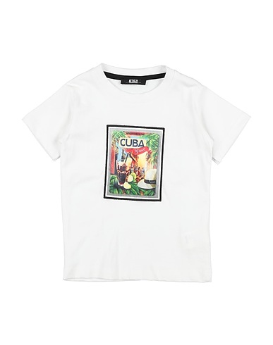 ATTIC 21 T-shirt Bianco 98% Cotone, 2% Elastan