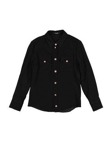 BALMAIN Solid colour shirts & blouses Black 100% Silk