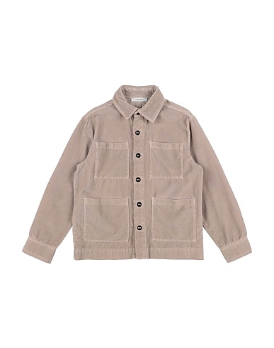 PAOLO PECORA Solid color shirt Grey 98% Cotton, 2% Elastane