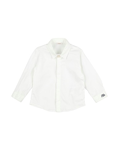 LE BEBÉ Solid colour shirt Ivory 97% Cotton, 3% Elastane