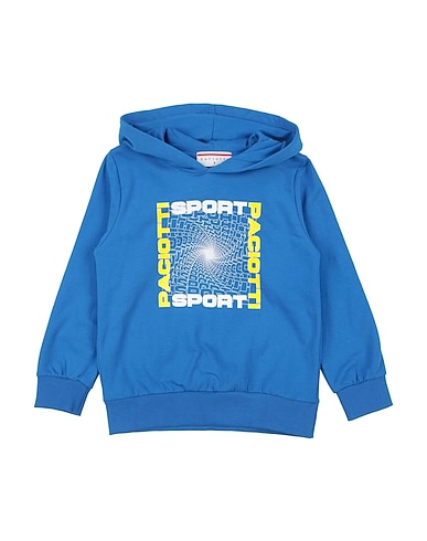 PACIOTTI Sweatshirt Bright blue 95% Cotton, 5% Elastane