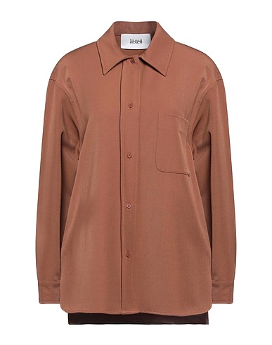 SILVIAN HEACH Hemden und Blusen einfarbig Braun 77% Polyester, 17% Viskose, 6% Elastan