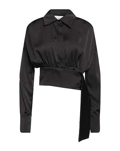 SILVIAN HEACH Solid colour shirts & blouses Black 100% Polyester