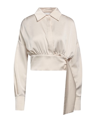 SILVIAN HEACH Solid color shirts & blouses Beige 100% Polyester