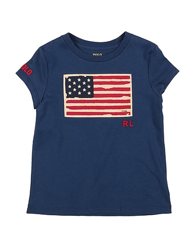 POLO RALPH LAUREN T-shirt Flag Cotton Jersey Tee
 Navy blue 100% Cotton