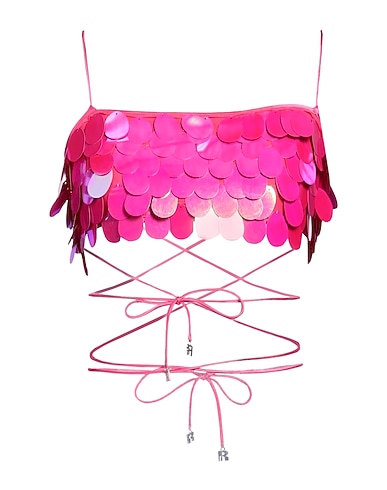 ROTATE BIRGER CHRISTENSEN Top Fuchsia 100% Polyester, Elastane