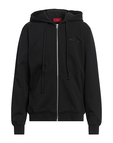 LIU •JO MAN Hooded sweatshirt Black 100% Cotton