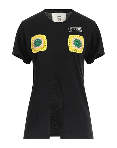 5 PROGRESS T-shirt Black 100% Cotton