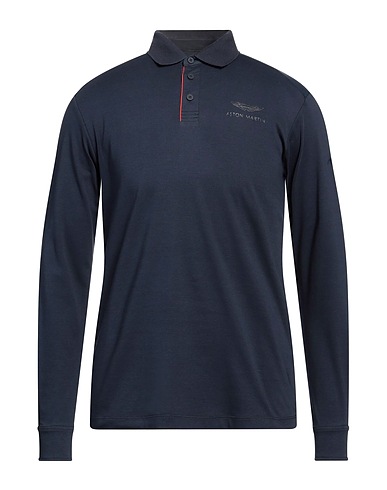 ASTON MARTIN RACING by HACKETT Polo shirt Midnight blue 100% Cotton, Polyester