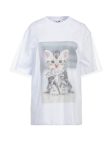 MSGM T-shirt White 100% Cotton, Polyamide
