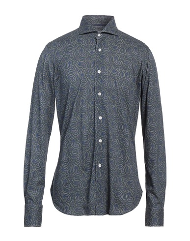 ORIAN Patterned shirt Dark green 100% Cotton