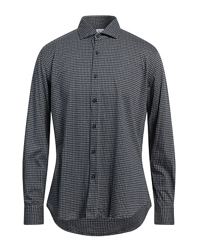 XACUS Checked shirt PIOMBO 100% Cotton