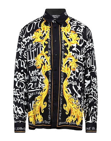VERSACE JEANS COUTURE Patterned shirt Black 100% Viscose