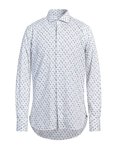 ORIAN Patterned shirt White 100% Cotton