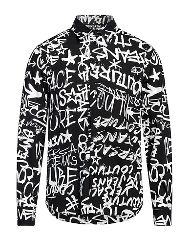 VERSACE JEANS COUTURE Patterned shirt Black 100% Cotton