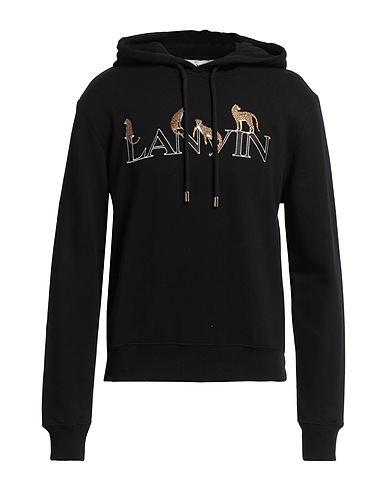 LANVIN Hooded sweatshirt Black 100% Cotton