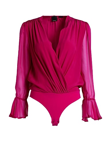 PINKO TOPWEAR Magenta 76% Acetate, 24% Silk, Polyester, Rubber