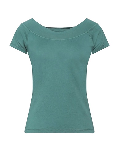 ROSSOPURO T-shirt Verde petrolio 100% Cotone