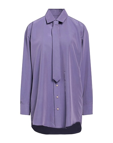 ALYSI Solid color shirts & blouses Purple 70% Modal, 30% Polyester