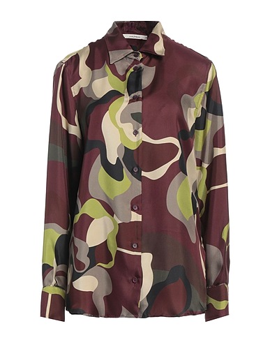 MALÌPARMI Patterned shirts & blouses Plum 100% Silk