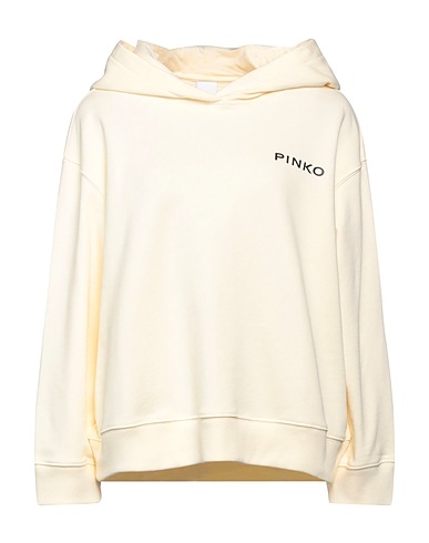 PINKO Hooded sweatshirt Cream 100% Cotton, Elastane