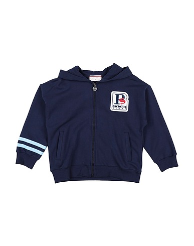 PACIOTTI Sweatshirt Navy blue 95% Cotton, 5% Elastane
