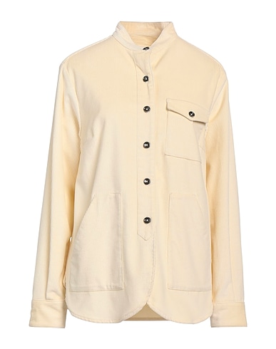 NINE IN THE MORNING Solid color shirts & blouses Cream 98% Cotton, 2% Elastane