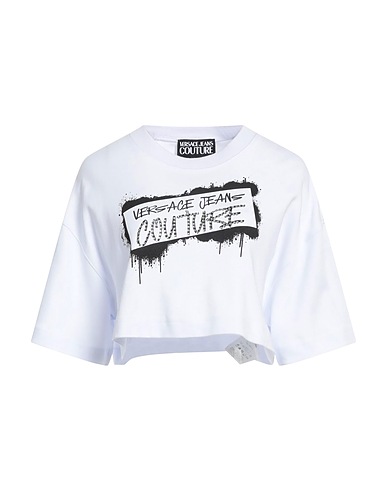 VERSACE JEANS COUTURE Crop top White 100% Cotton