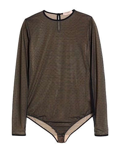 TWINSET TOPWEAR Black 88% Polyamide, 12% Elastane