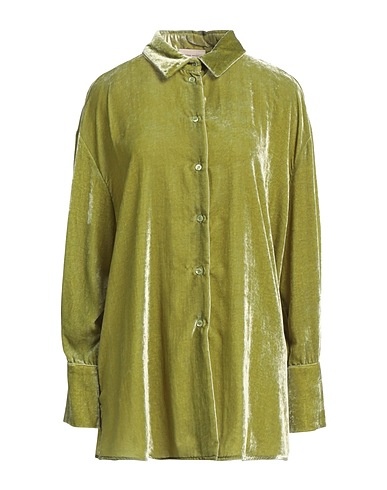 SEMICOUTURE Solid colour shirts & blouses Military green 82% Viscose, 18% Polyamide