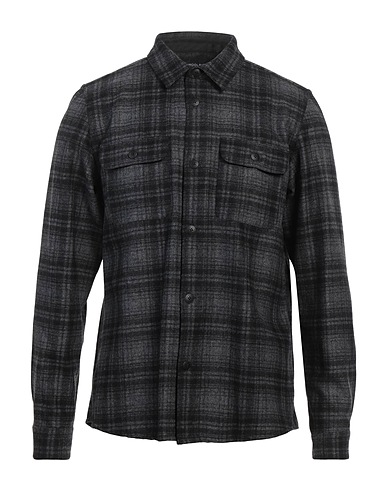 WOOLRICH Checked shirt Black 63% Wool, 37% Polyamide